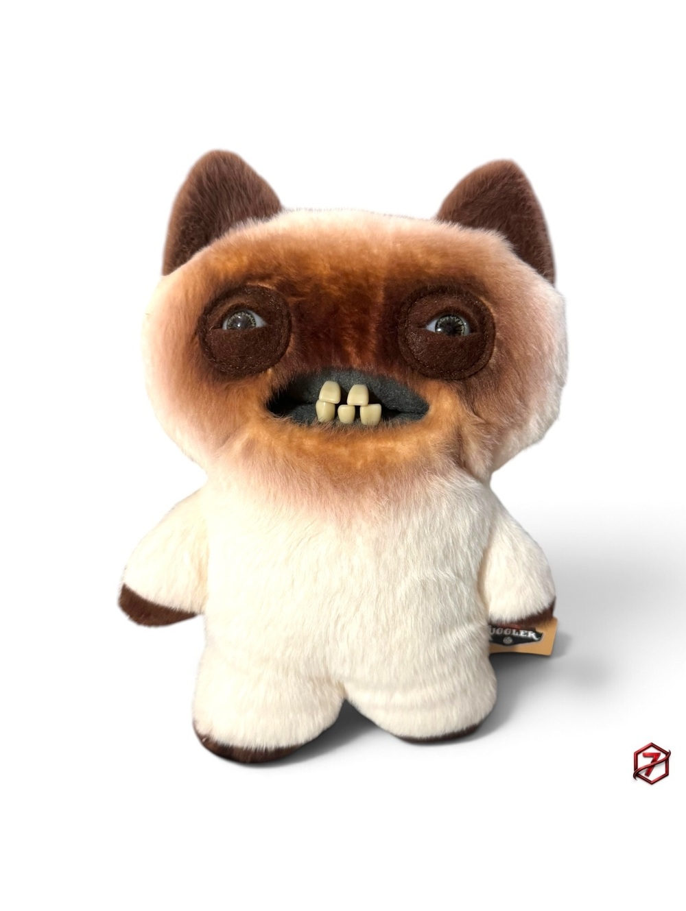 Fuggler Alley Cats Yawper Siamese Cat 9” Plush ZURU Cream Brown Teeth